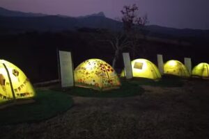 Camping luz do sol