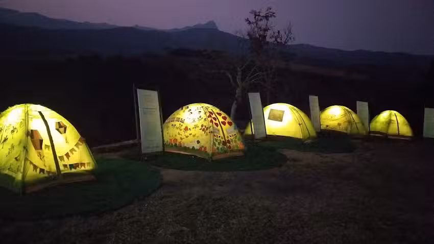 Camping luz do sol