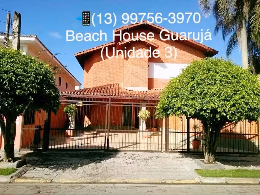 CASAS DE PRAIA GUARUJA &ndash; BEACH HOUSE COM PISCINA ( Unidade 3) 90 metros do Mar