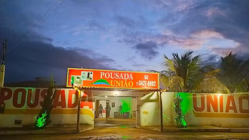 POUSADA UNI&Atilde;O apartirR$89individual/casalR$149/triploR$198